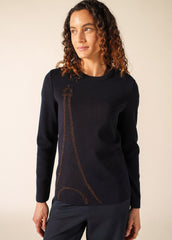 BREGANCON EIFFEL Breton Sweater (NAVY / BRONZE)