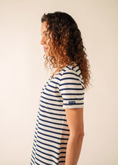 EZE Midi Dress (ECRU / NAVY)