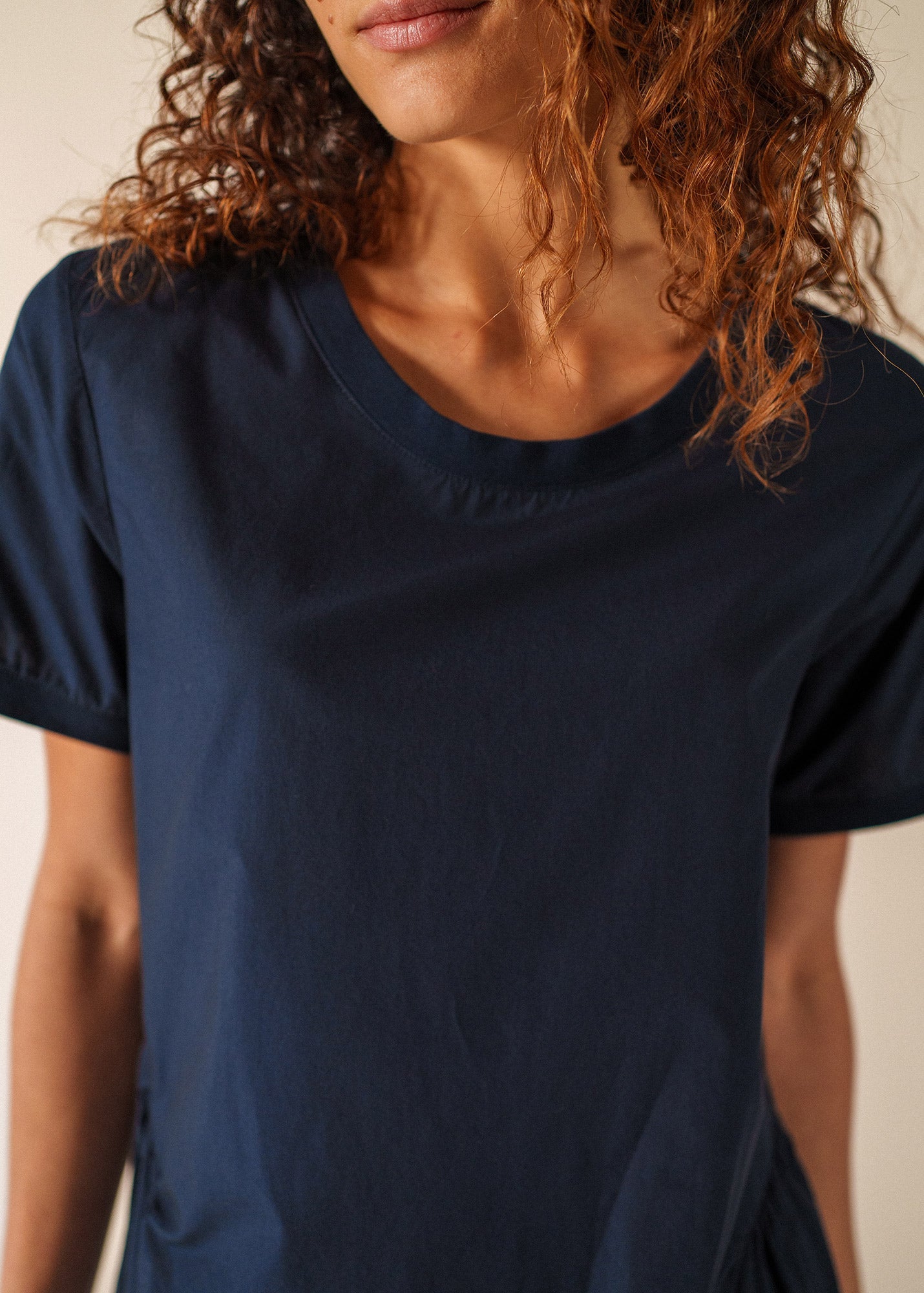 MORGANE Oversized Cotton Dress (NAVY)
