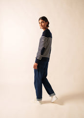 BREGANCON Breton Sweater (NAVY / IVORY)
