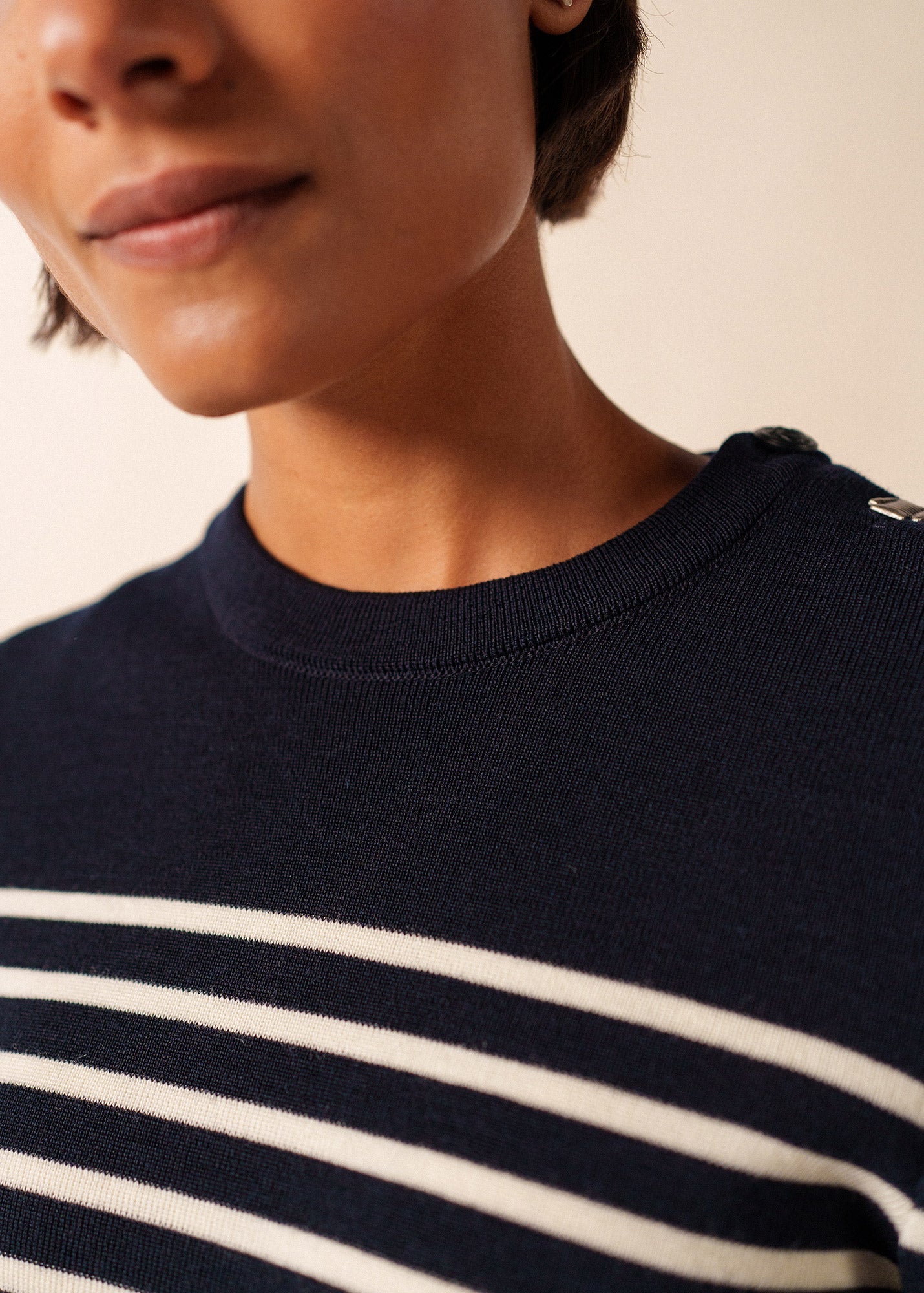 BREGANCON Breton Sweater (NAVY / IVORY)