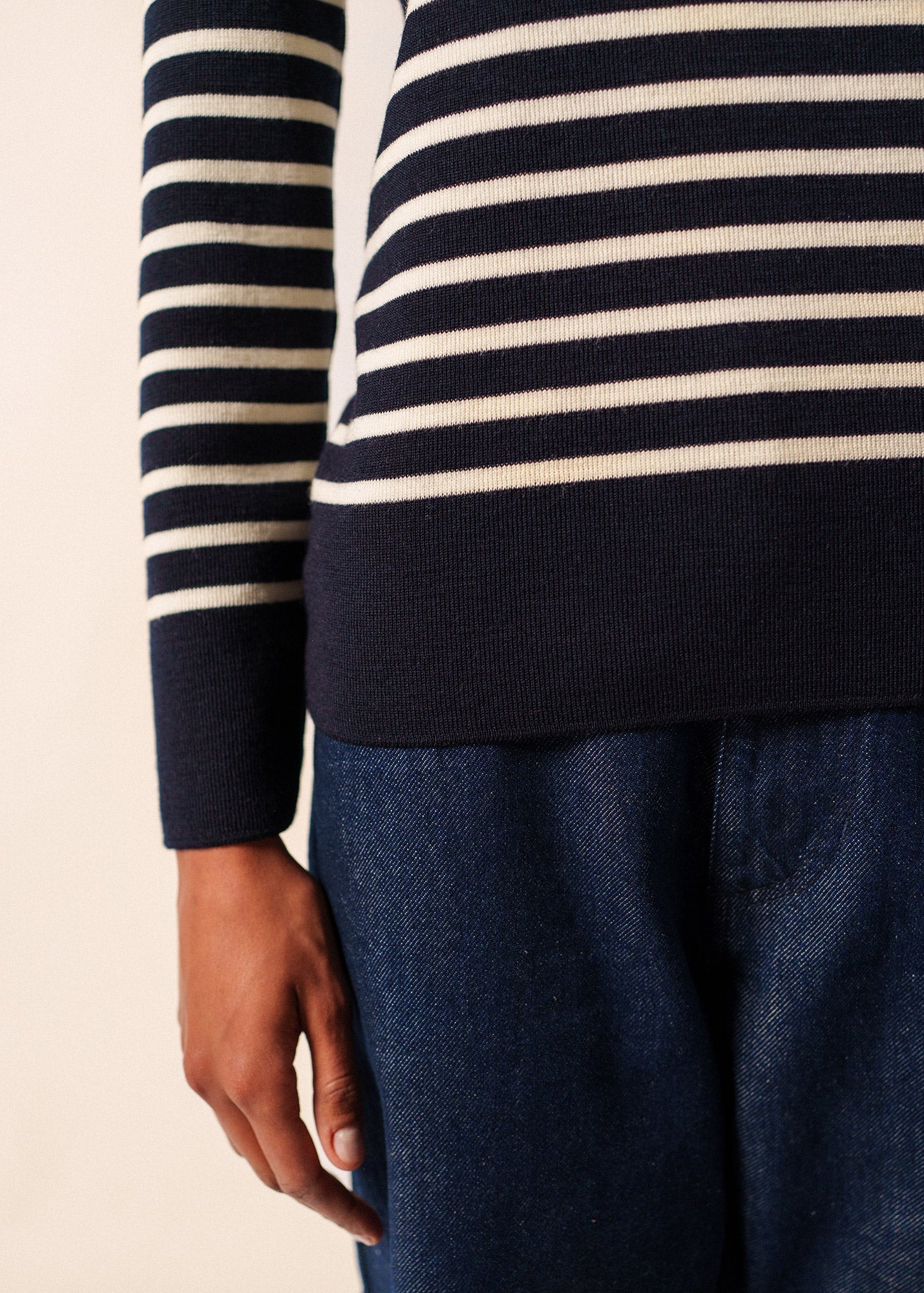 BREGANCON Breton Sweater (NAVY / IVORY)
