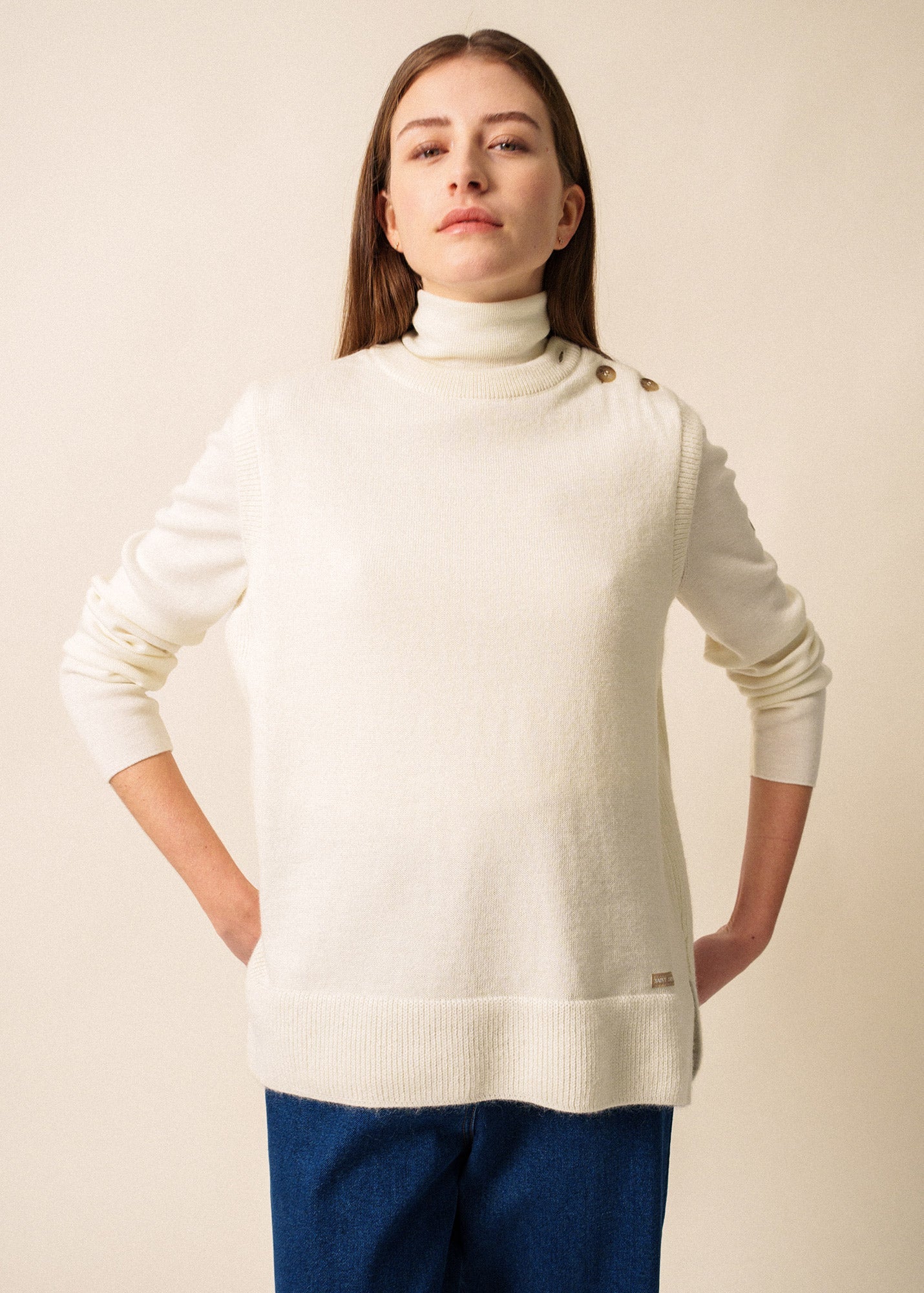 LA CLUSAZ Mohair Vest (WINTER WHITE)