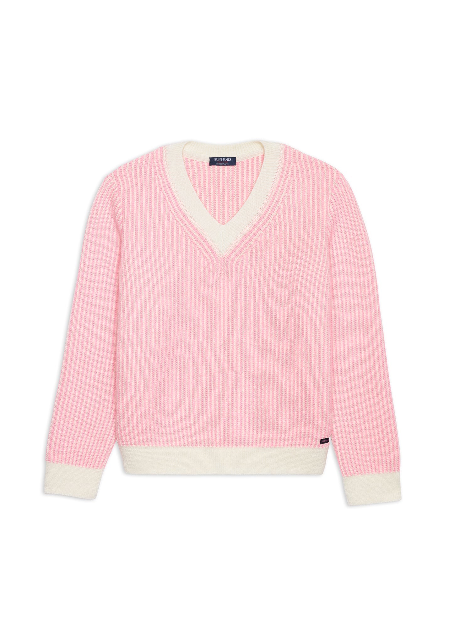 COURCHEVEL Mohair Sweater (WINTER WHITE / BRIGHT PINK)