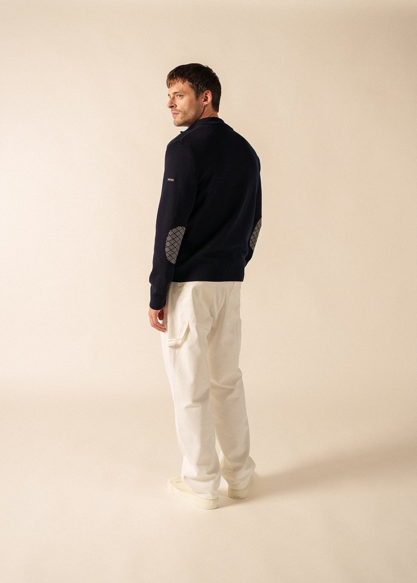 EQUIPAGE Zip-Up Cardigan  (NAVY)