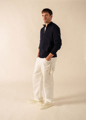 EQUIPAGE Zip-Up Cardigan  (NAVY)