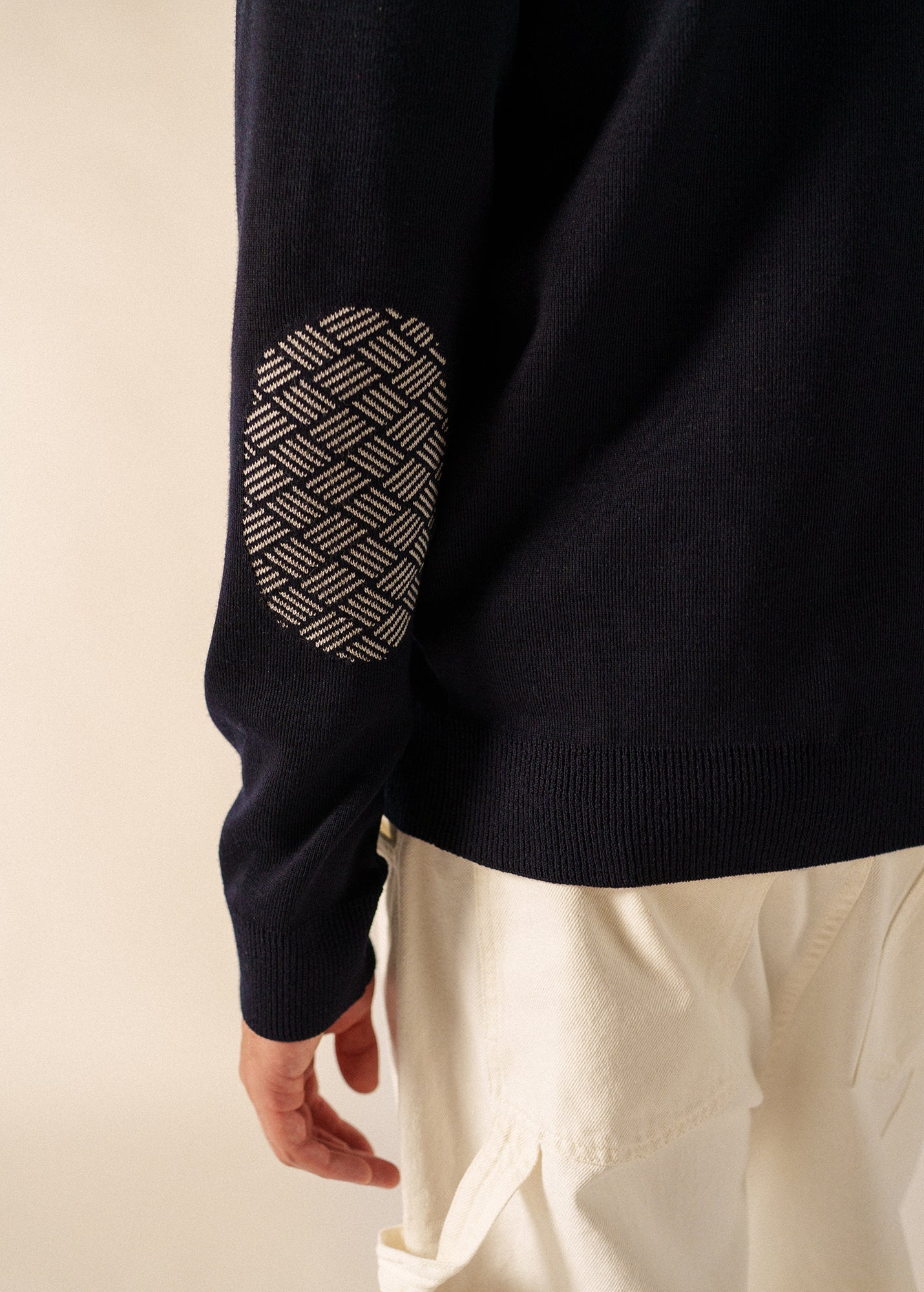 EQUIPAGE Zip-Up Cardigan  (NAVY)