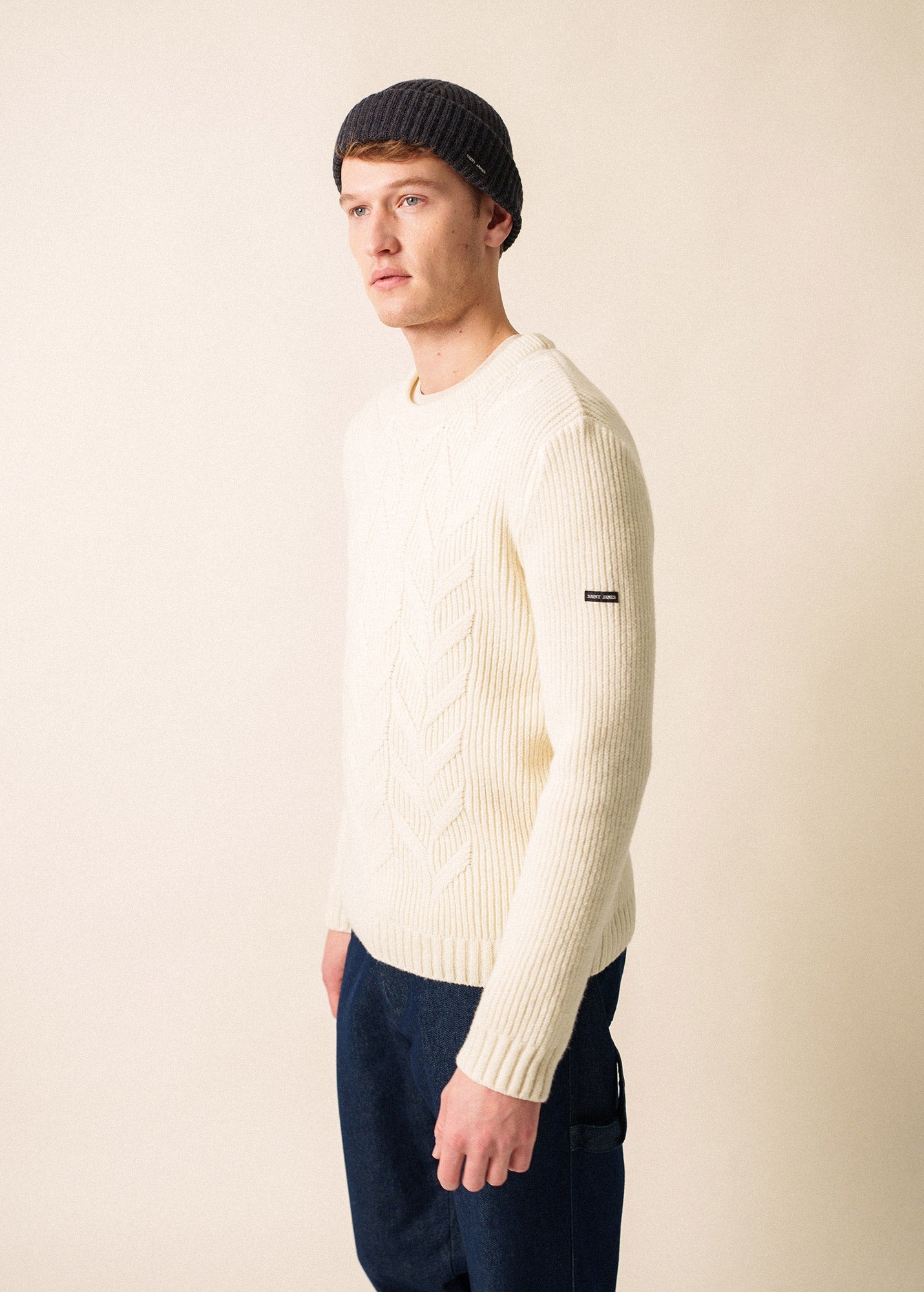TIGNES Cable Knit Sweate (WINTER WHITE)