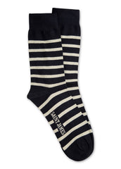 PIEDS RAYE Striped Socks (NAVY / ECRU)