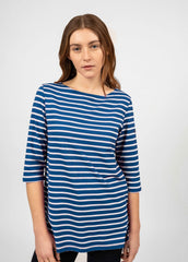 PHARE Anti-Uv Striped Tunic (DEEP TEAL / IVORY)