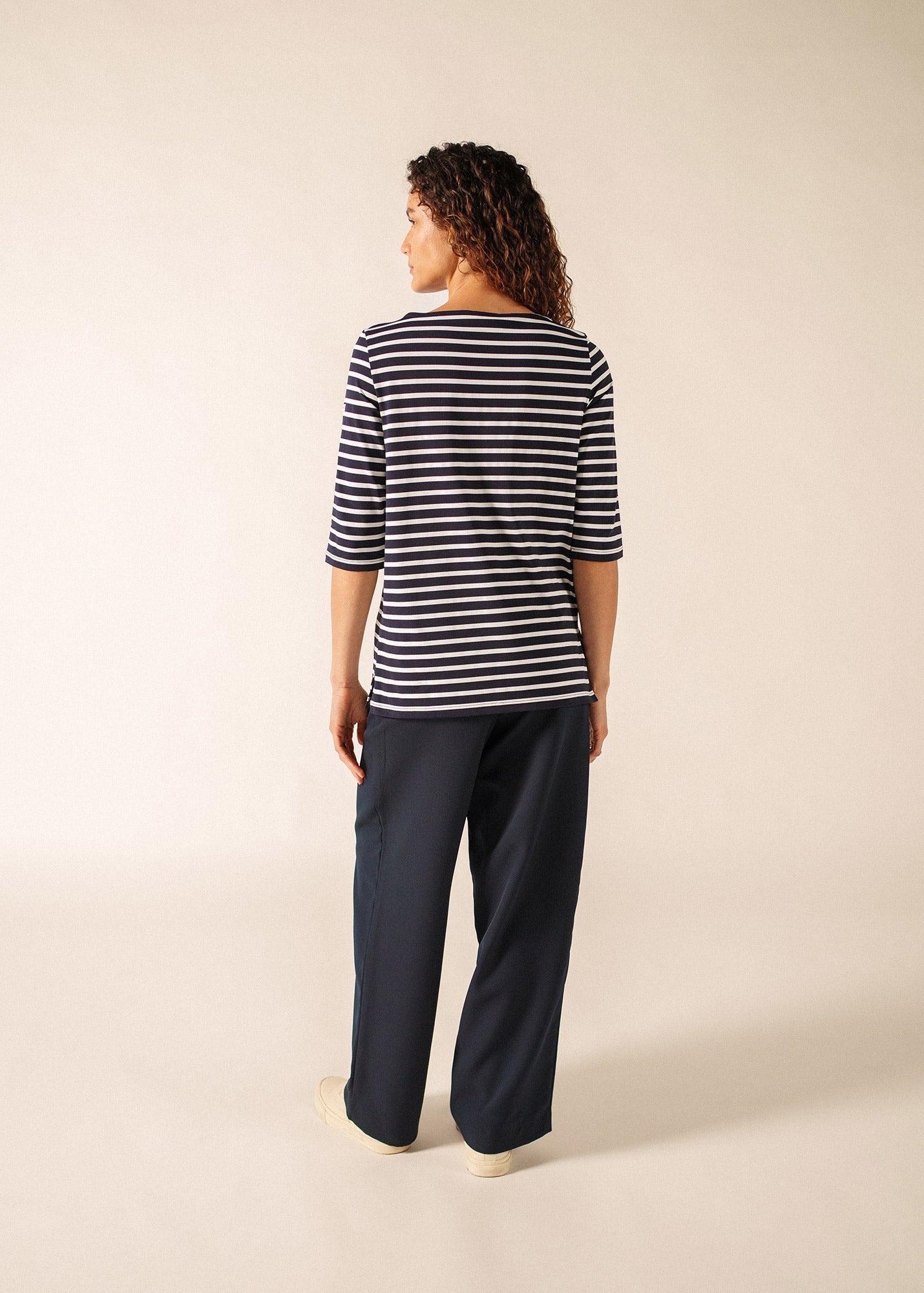 PHARE Anti-Uv Striped Tunic (NAVY / WHITE)