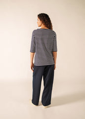 PHARE Anti-Uv Striped Tunic (NAVY / WHITE)