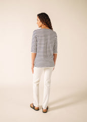 PHARE Anti-Uv Striped Tunic (WHITE / NAVY)