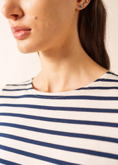 GALATHEE II Breton Striped Top  (ECRU / NAVY)