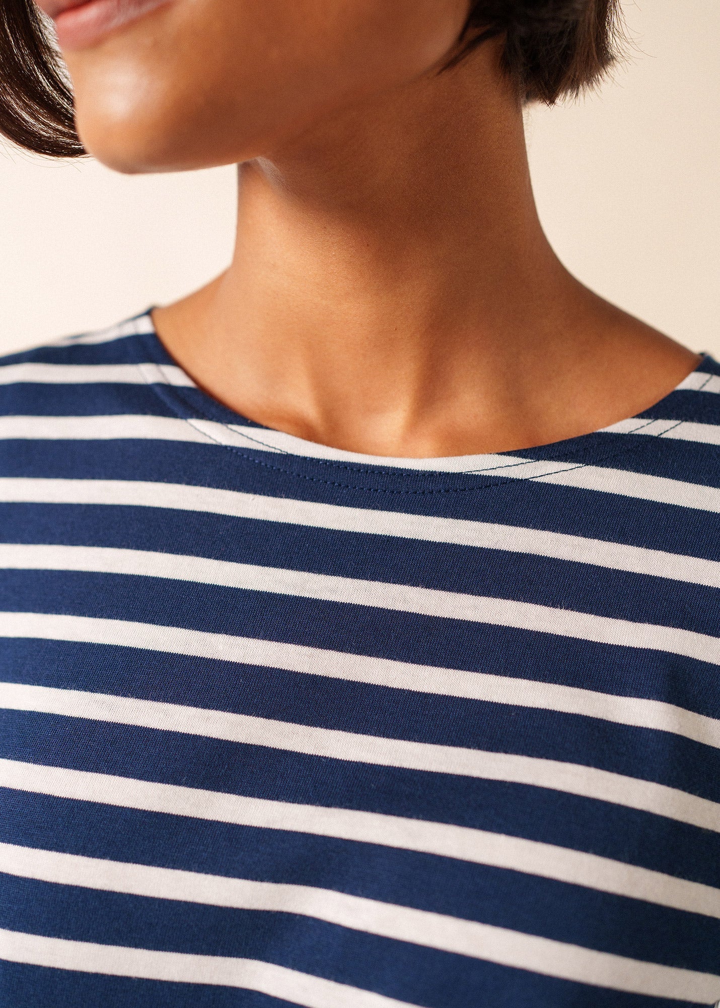 GALATHEE II Breton Striped Top  (NAVY / WHITE)