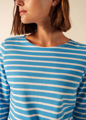 GALATHEE II Breton Striped Top  (CAPRI BLUE / WHITE)