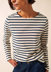 MERIDAME II Breton Shirt (ECRU / NAVY)