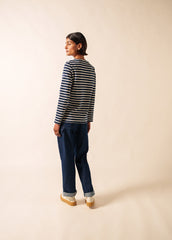 MERIDAME II Breton Shirt (NAVY / ECRU)