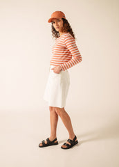 MERIDAME II Breton Shirt (CLAY / WHITE)