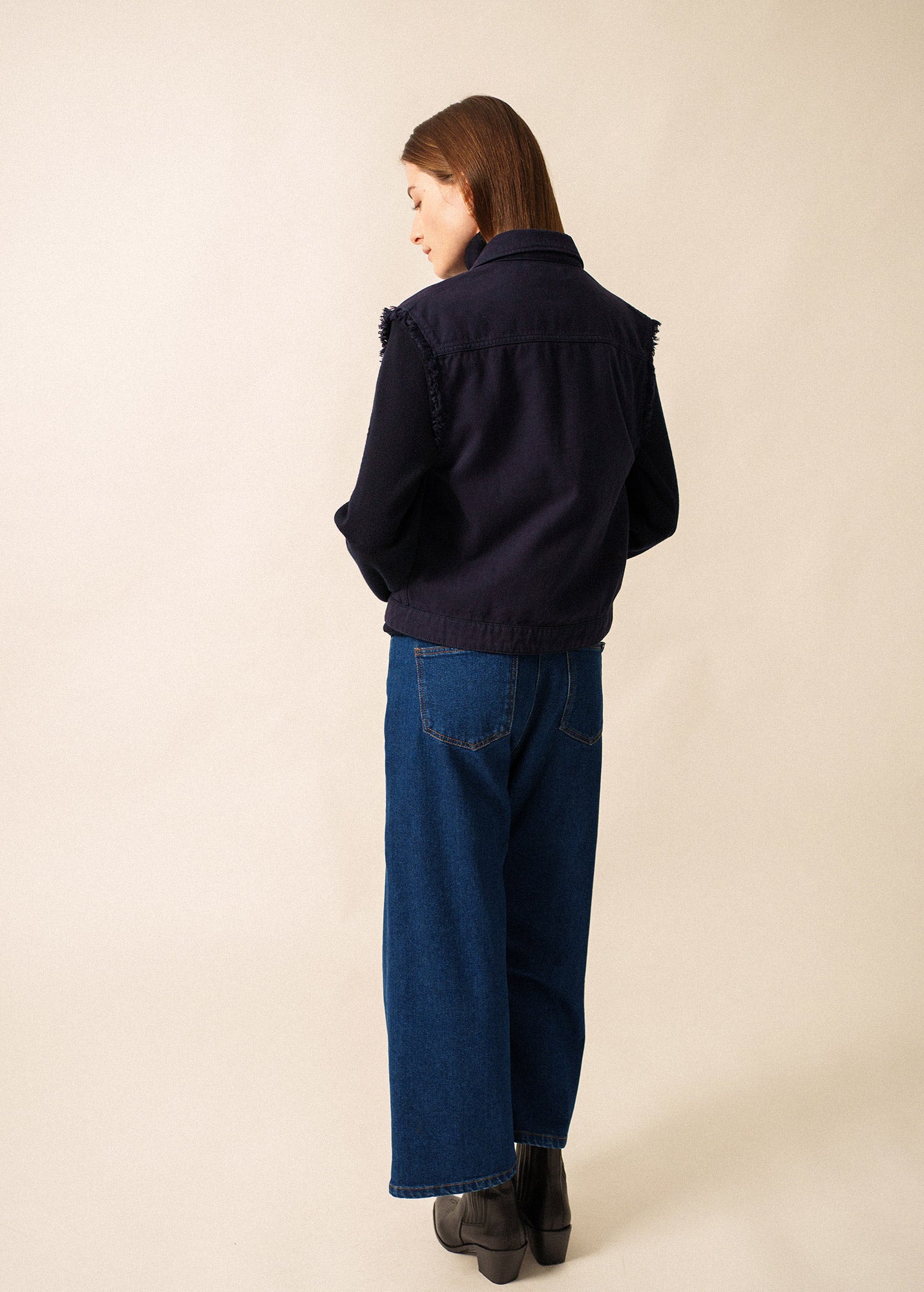 ST INES Denim Vest (NAVY)