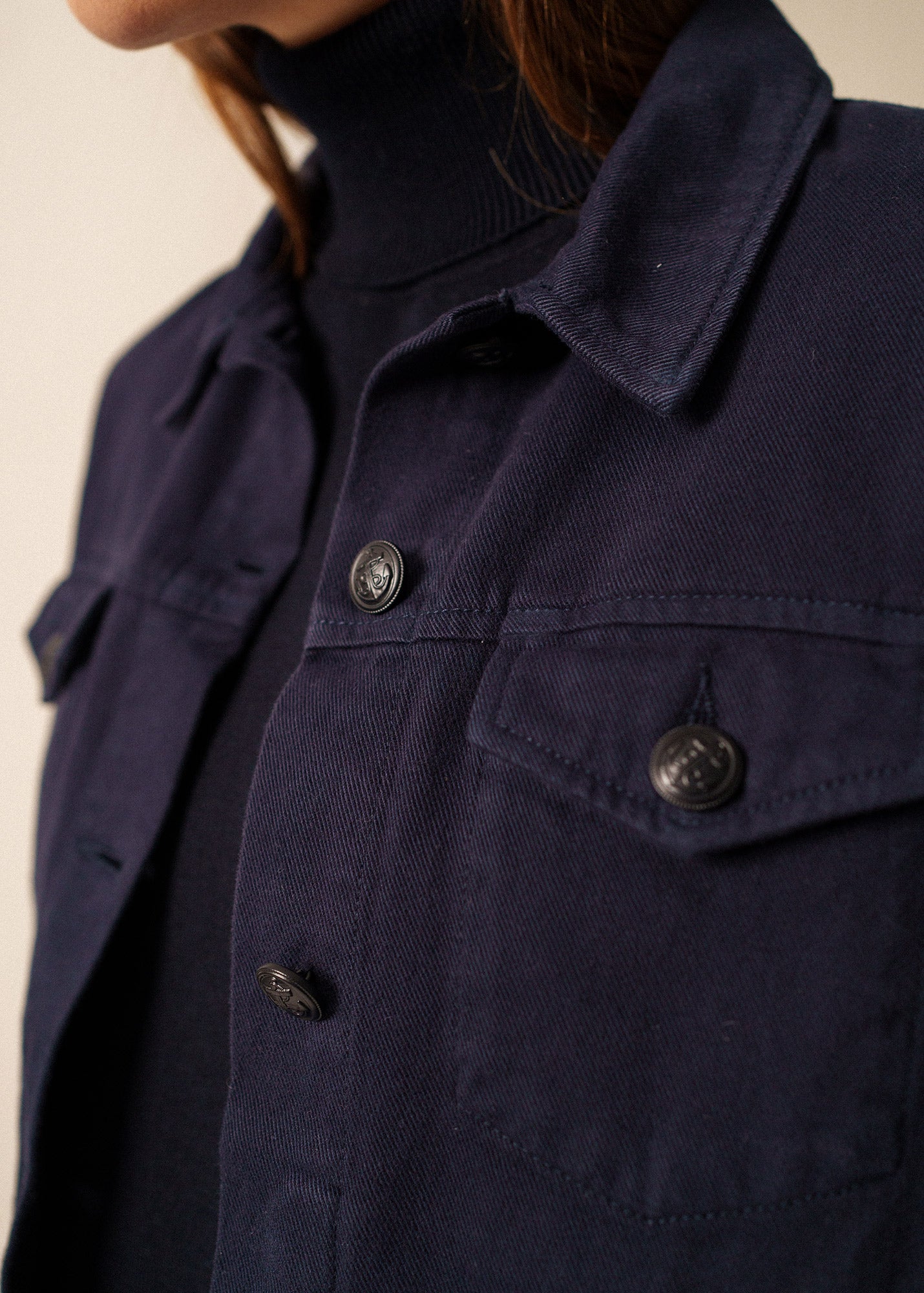 ST INES Denim Vest (NAVY)