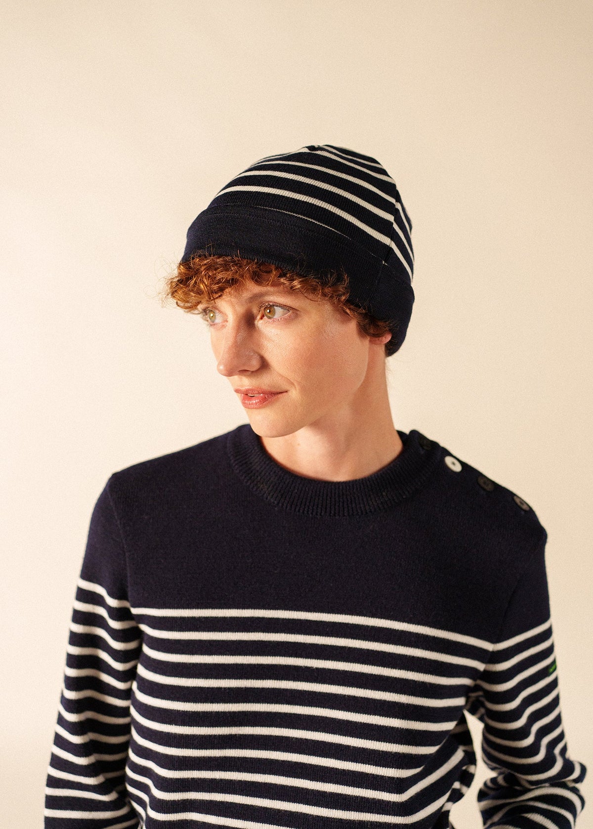 GLOWLINE Wool Beanie (NAVY / GLOW)