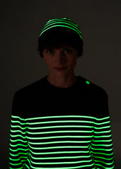 GLOWLINE Wool Beanie (NAVY / GLOW)