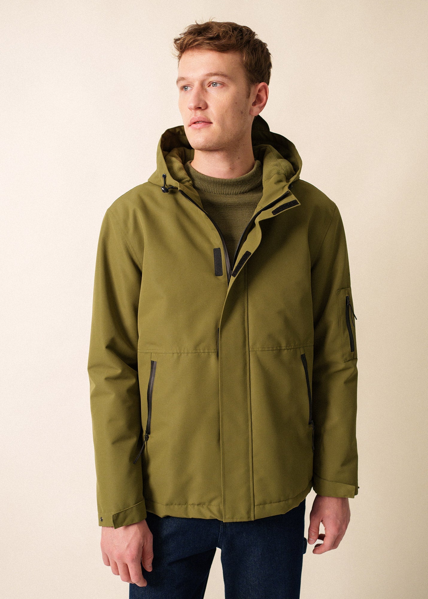 ST DENIS Hooded Jacket (OLIVE GREEN)