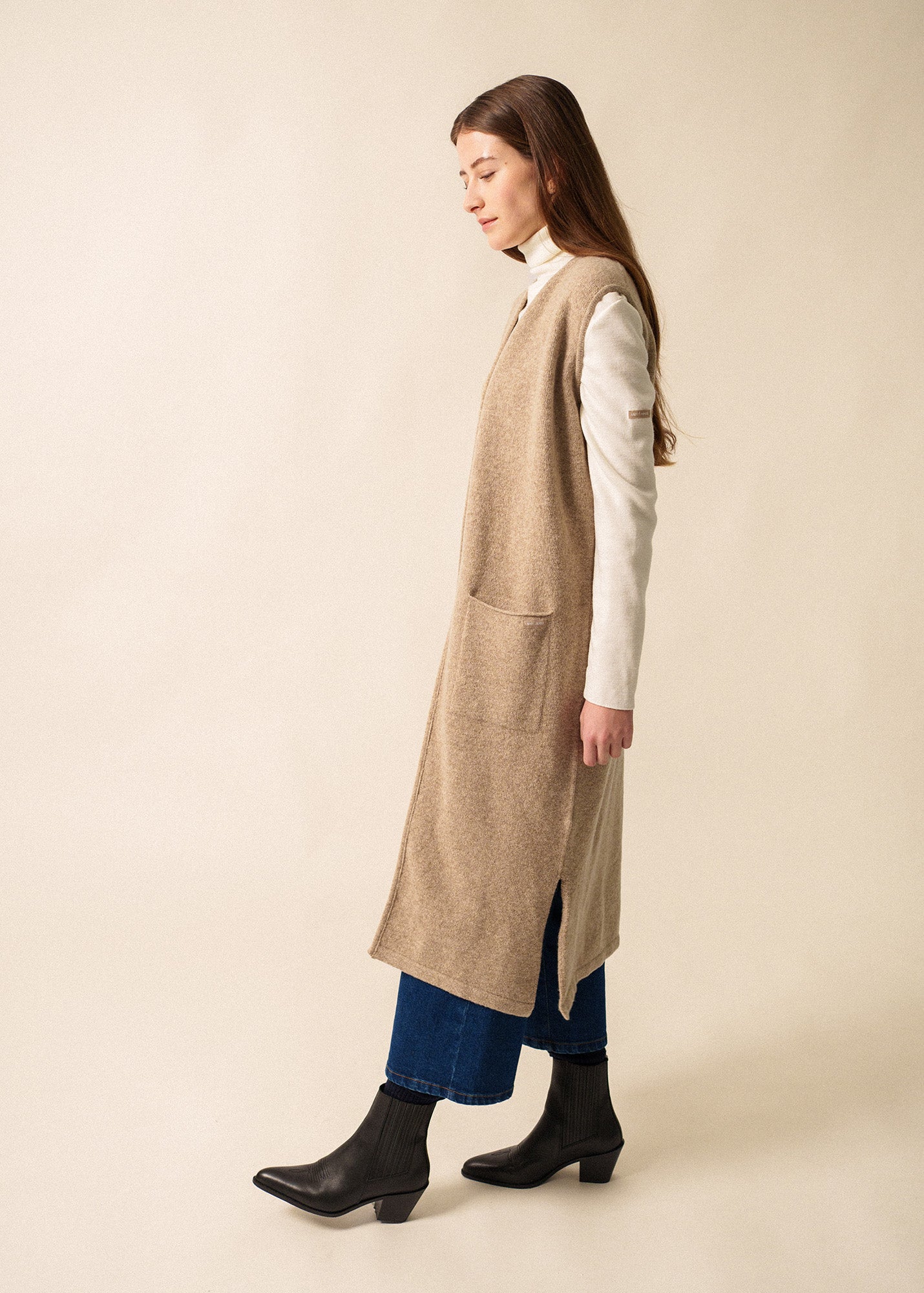 GENEVE Knit Vest (BEIGE)