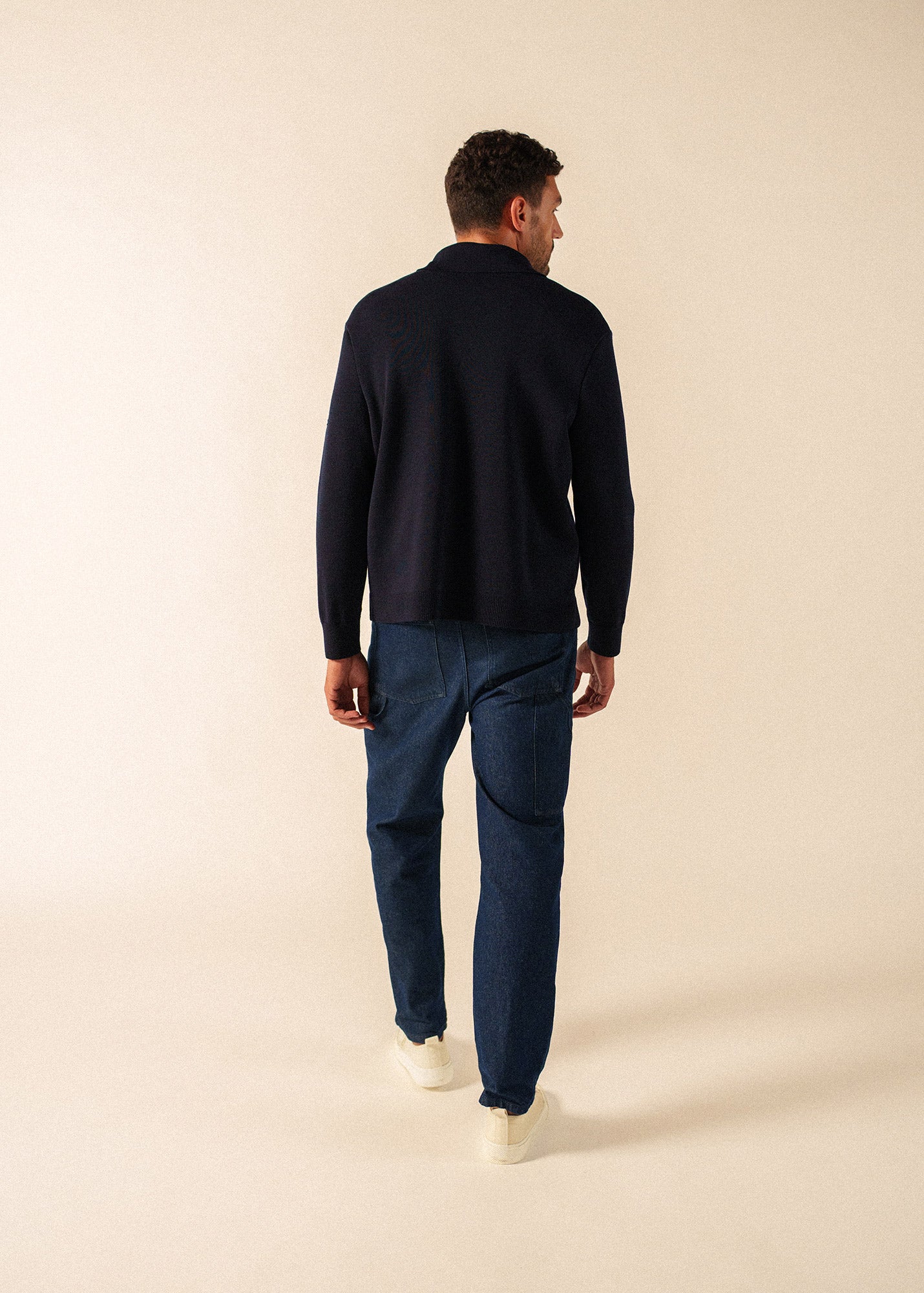LUNEL Wool Zip Jacket (NAVY)