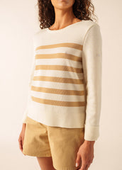 MARSEILLAN Boatneck Sweater (WHITE / SAIL CANVAS)