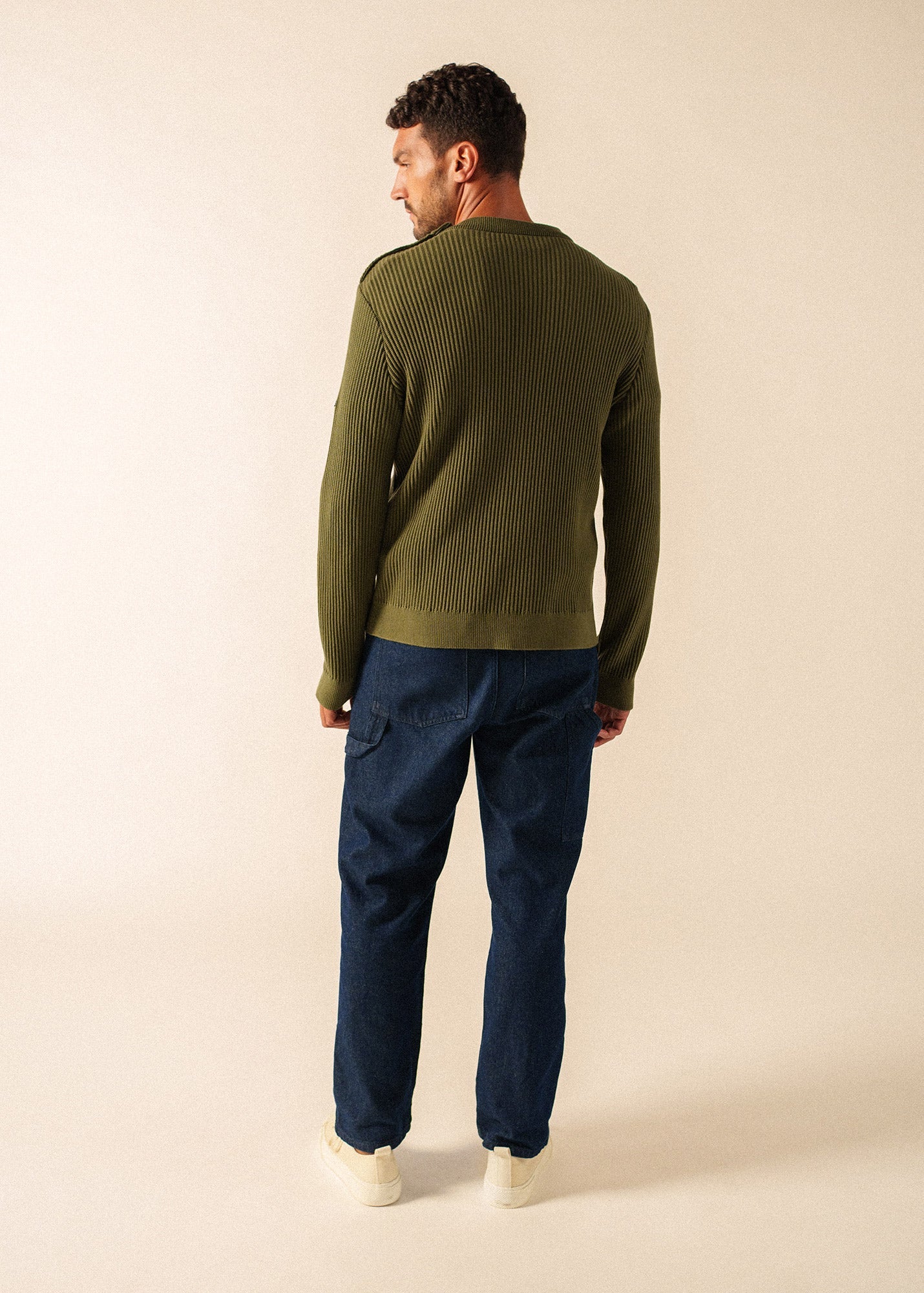 LODEVE Textured Sailor Sweater (ARMY GREEN)