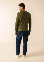 LODEVE Textured Sailor Sweater (ARMY GREEN)