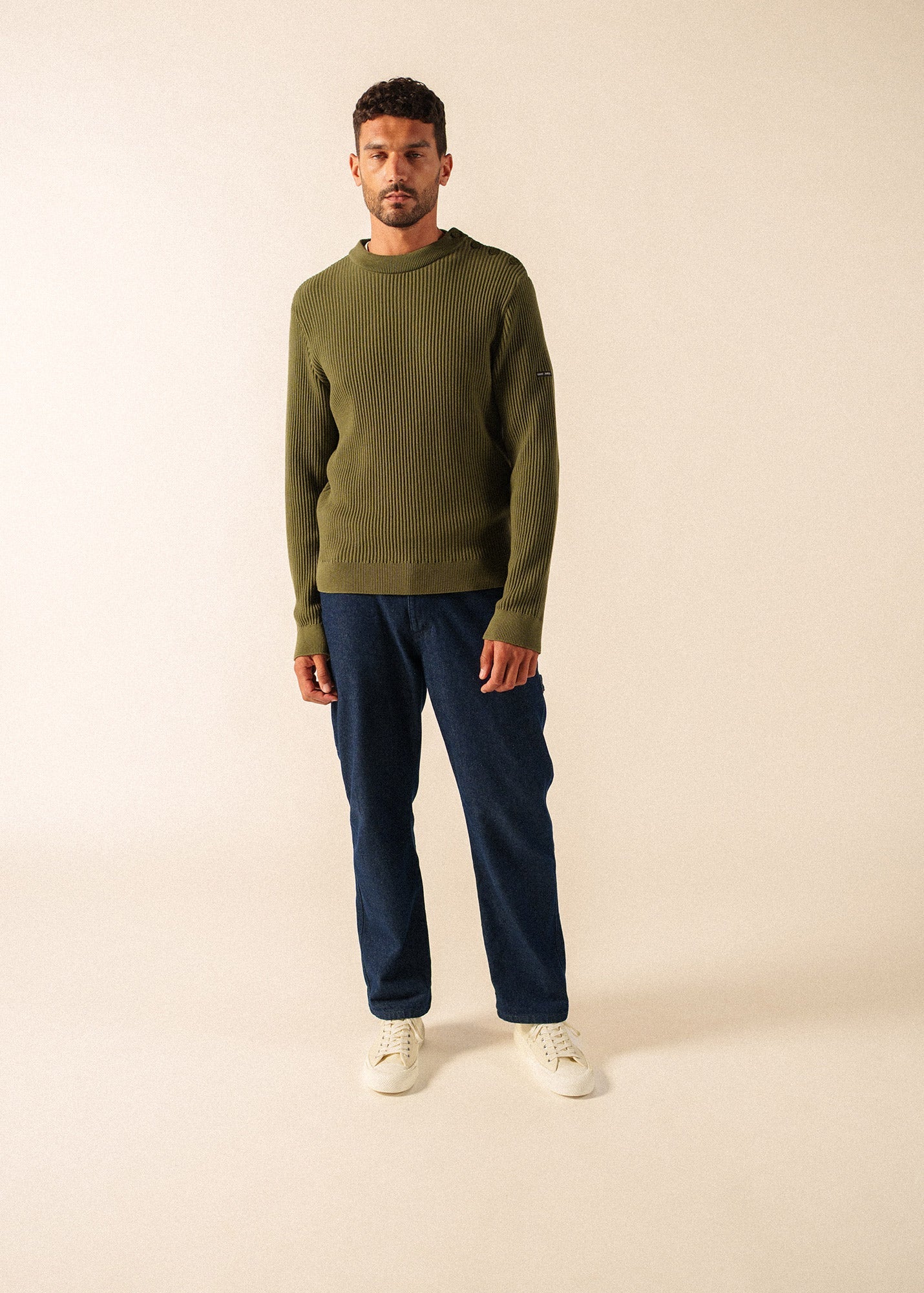 LODEVE Textured Sailor Sweater (ARMY GREEN)