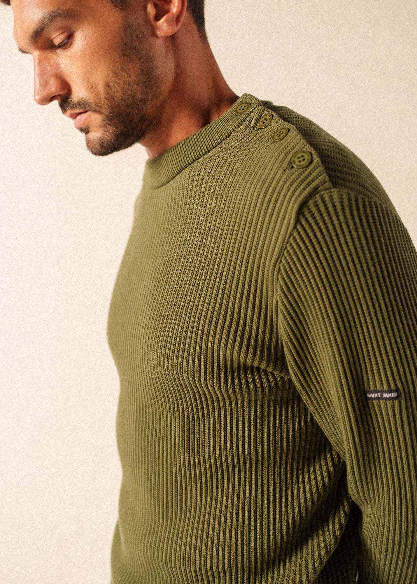 LODEVE Textured Sailor Sweater (ARMY GREEN)