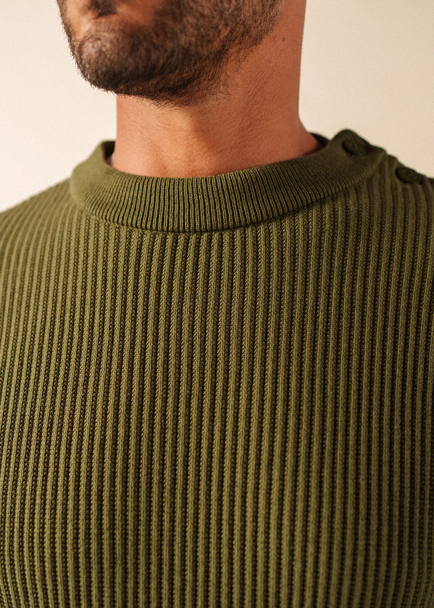 LODEVE Textured Sailor Sweater (ARMY GREEN)