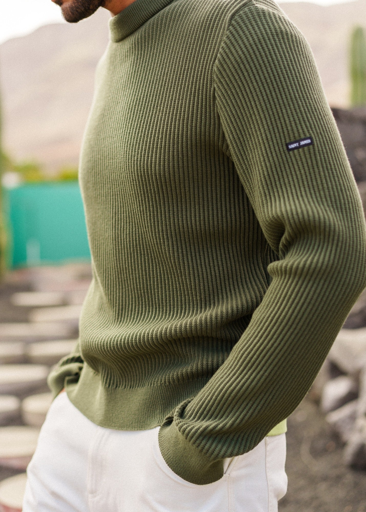 LODEVE Textured Sailor Sweater (ARMY GREEN)