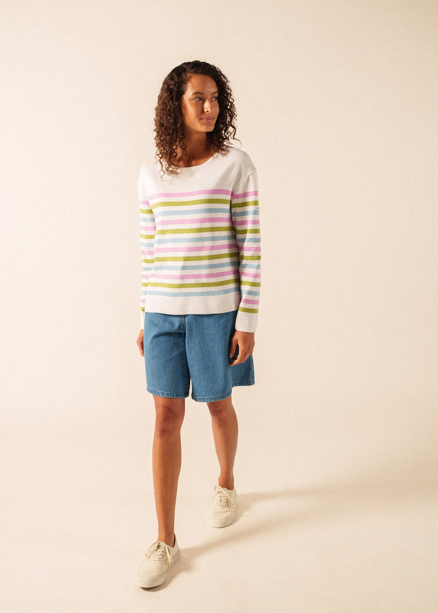 ECRIN COTTON TRICOLOR Striped Sweater (ACCALMIE)
