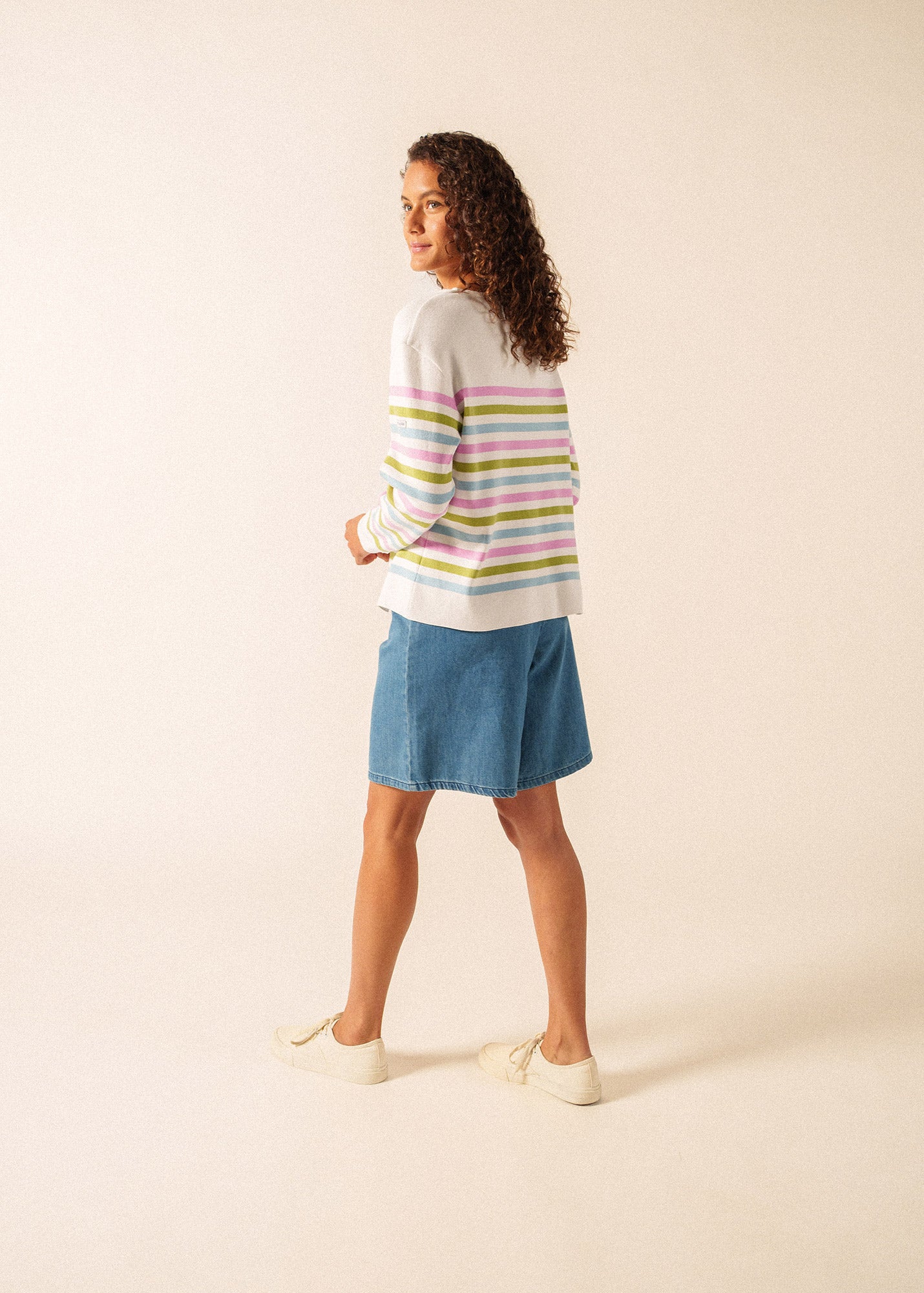 ECRIN COTTON TRICOLOR Striped Sweater (ACCALMIE)