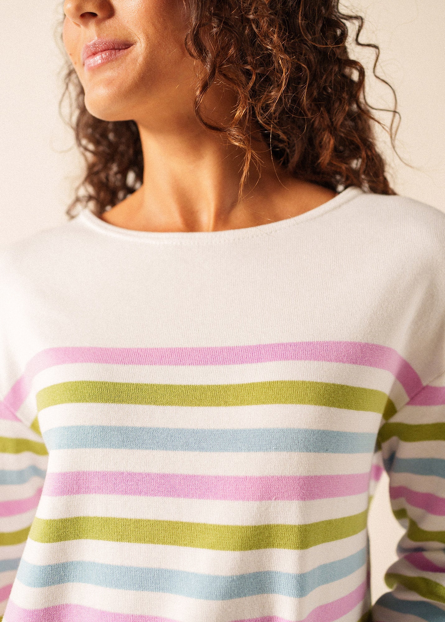 ECRIN COTTON TRICOLOR Striped Sweater (ACCALMIE)