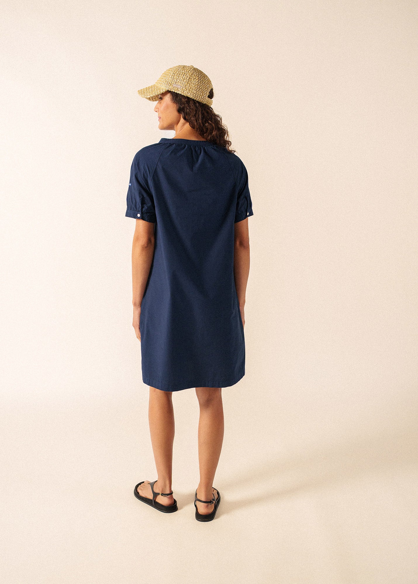LOUISA Cotton Dress (NAVY)