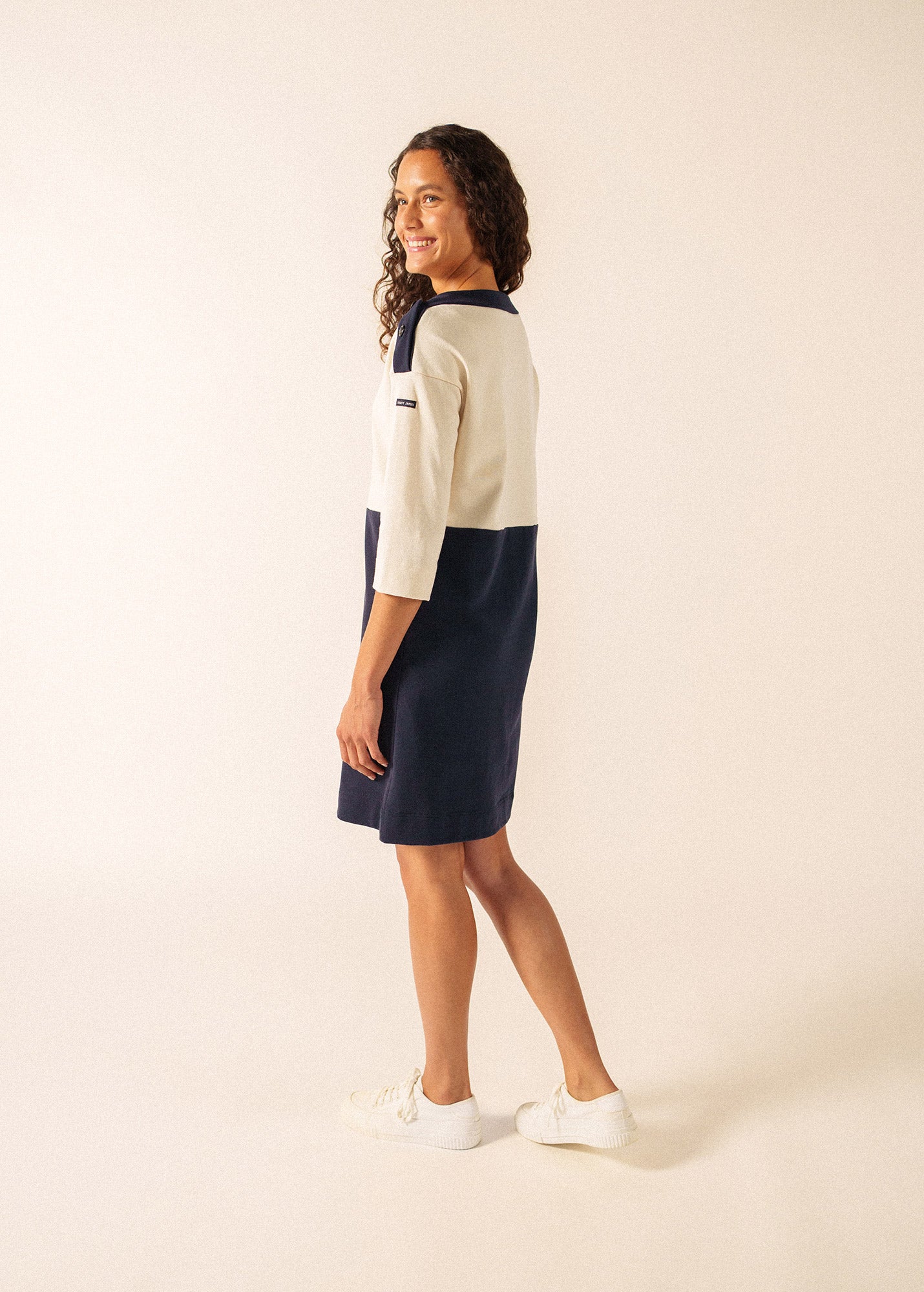 DALI Shift Dress x Isabelle Ballu (NAVY / ECRU)