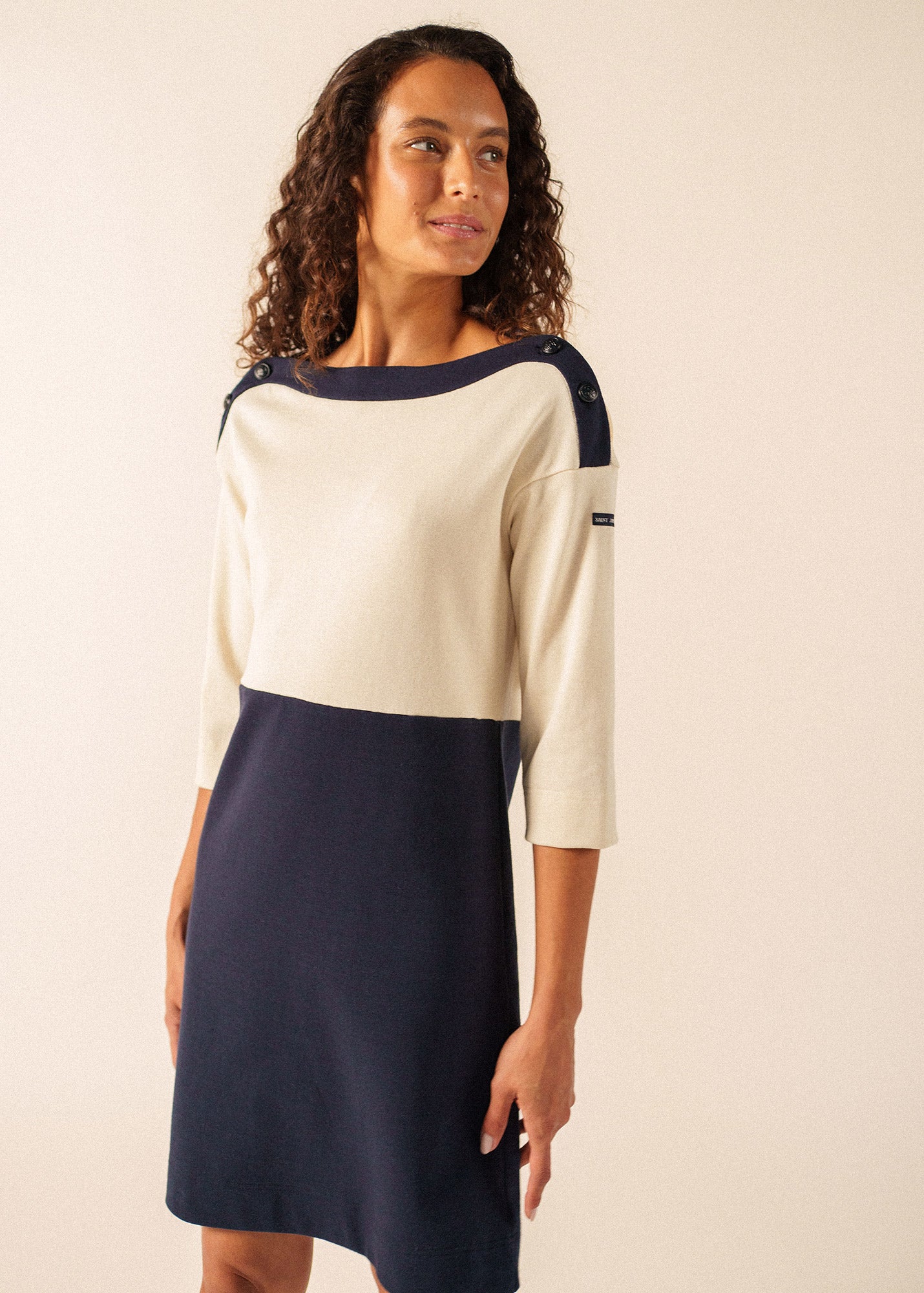 DALI Shift Dress x Isabelle Ballu (NAVY / ECRU)