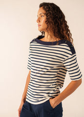 GERI Breton Tee x Isabelle Ballu (ECRU / NAVY)