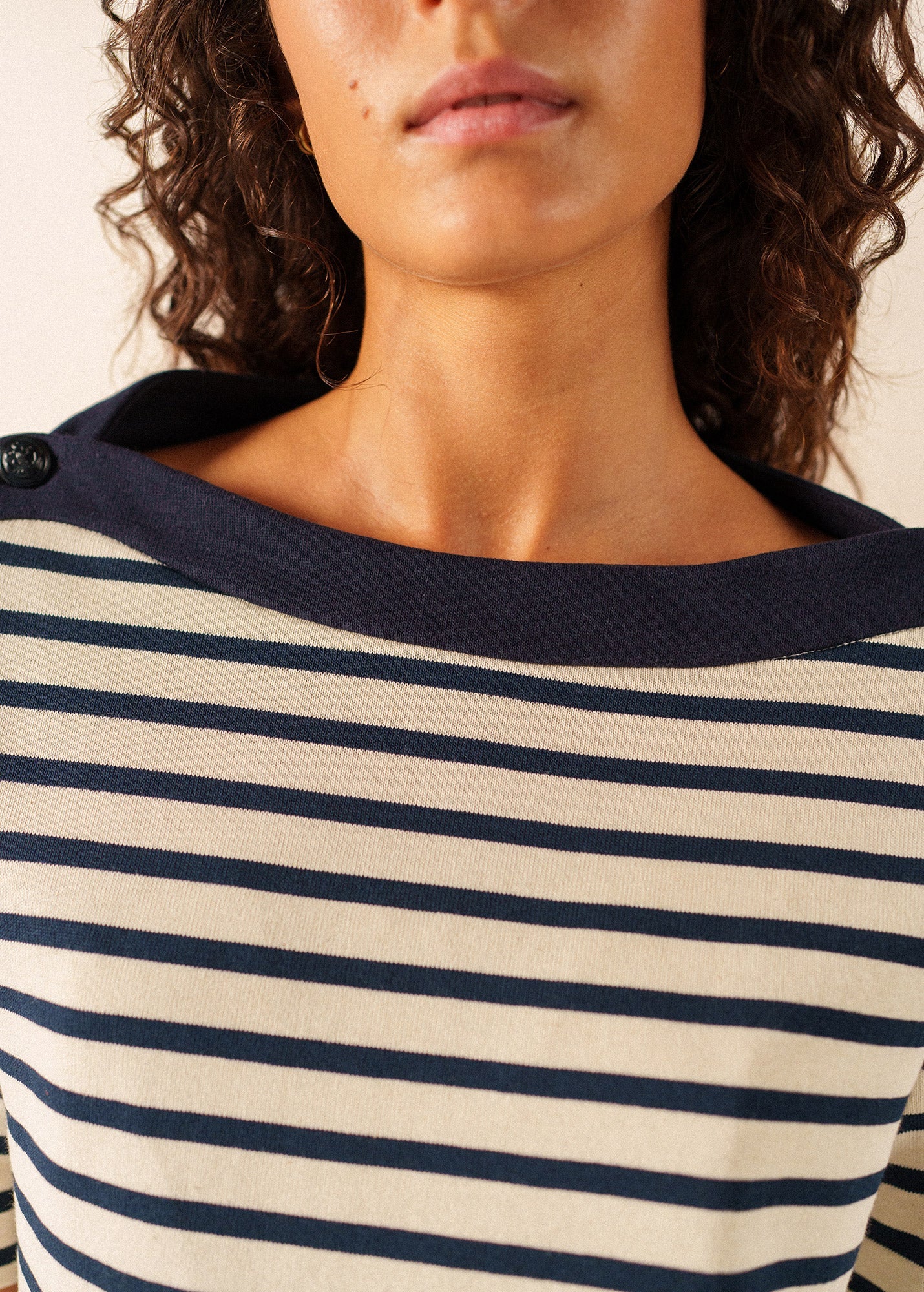 GERI Breton Tee x Isabelle Ballu (ECRU / NAVY)