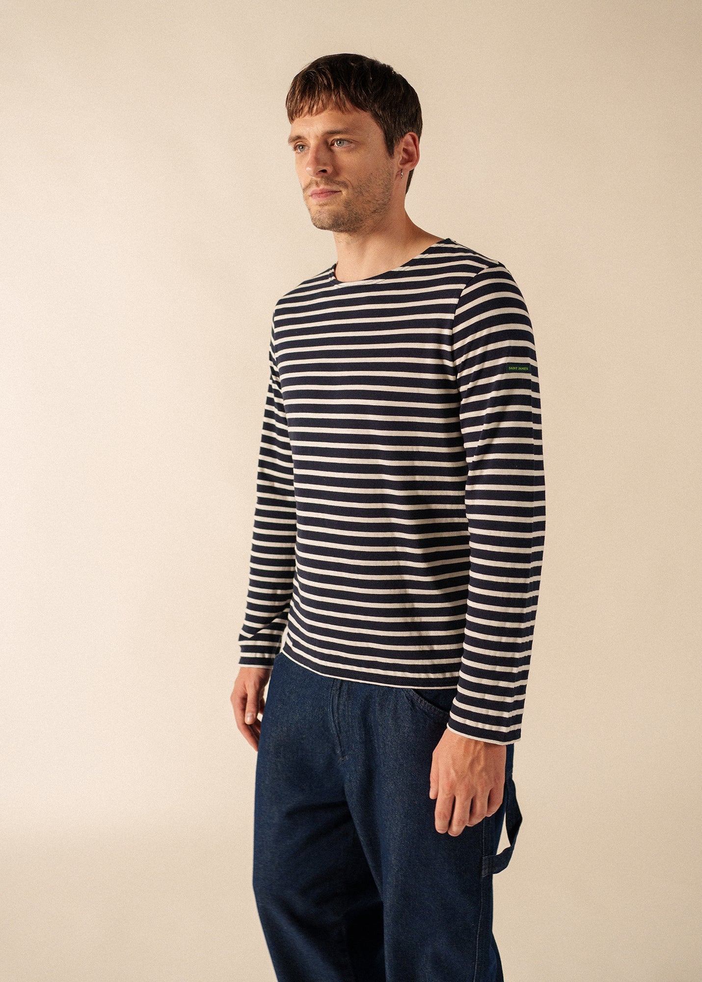 GLOWLINE MINQUIERS Breton Shirt (NAVY / GLOW)