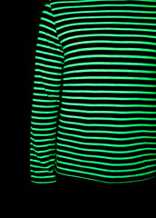 GLOWLINE MINQUIERS Breton Shirt (NAVY / GLOW)