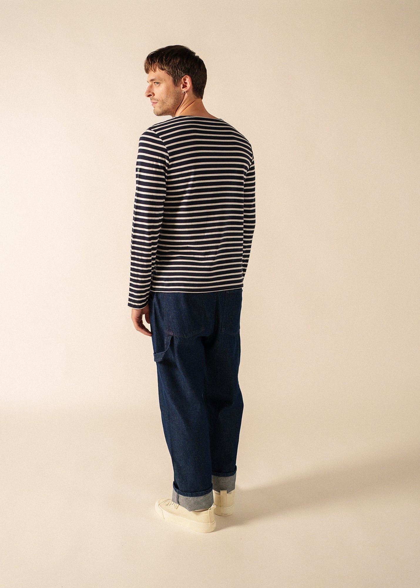 GLOWLINE MINQUIERS Breton Shirt (NAVY / GLOW)