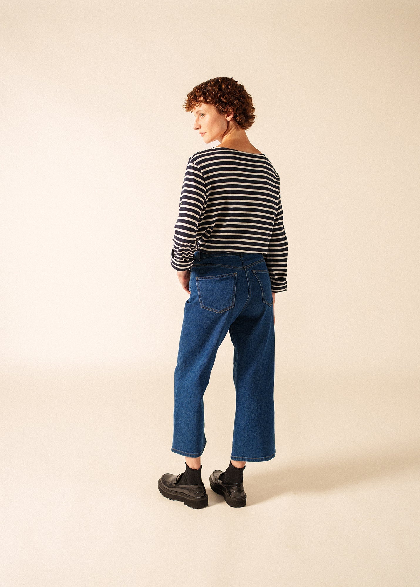 GLOWLINE MINQUIERS Breton Shirt (NAVY / GLOW)