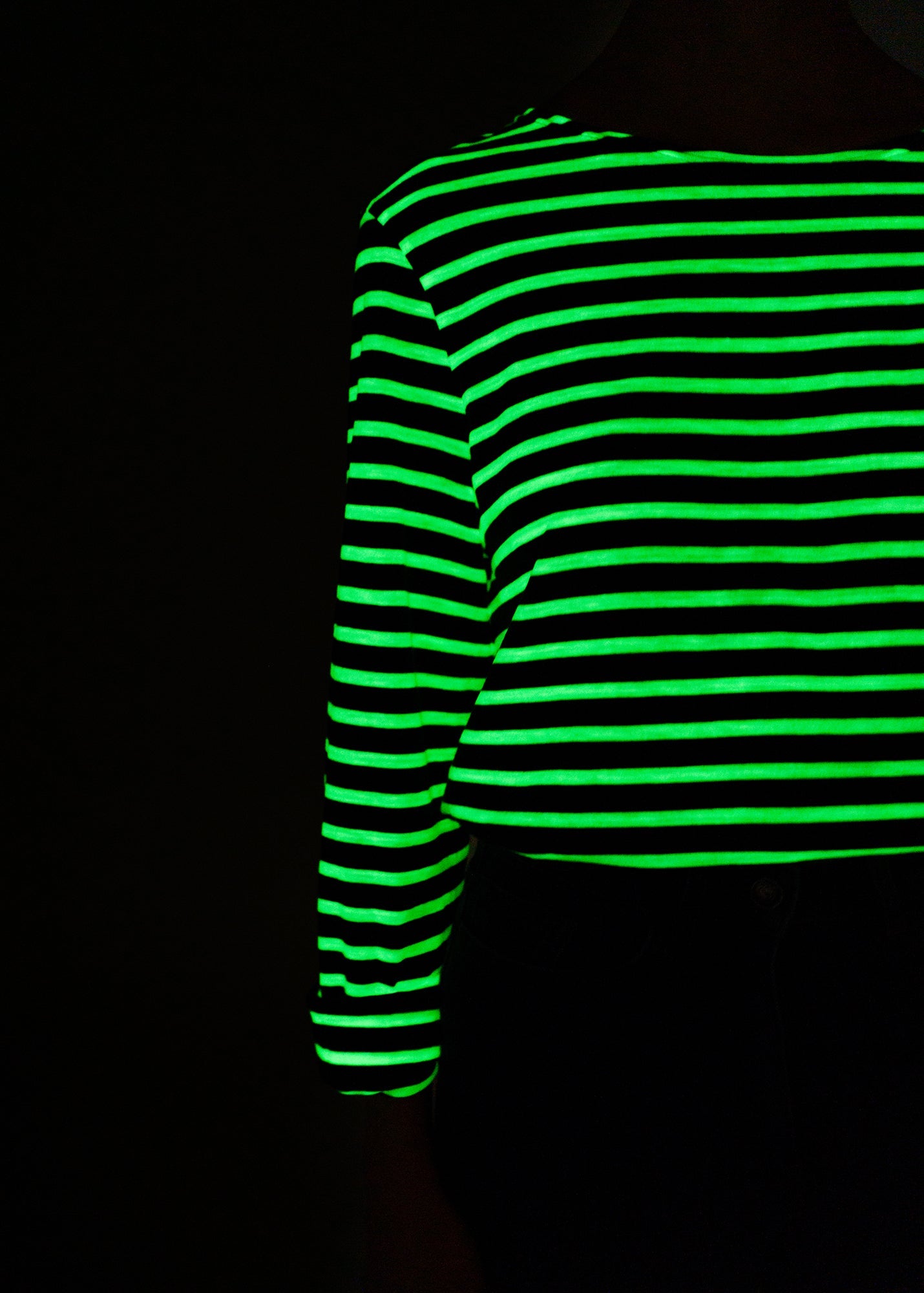 GLOWLINE MINQUIERS Breton Shirt (NAVY / GLOW)
